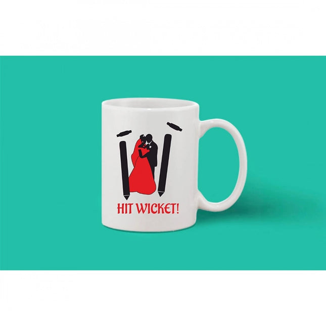 प्रिंटेड सिरेमिक कॉफी मग - 1 पीस, सफ़ेद, 11oz