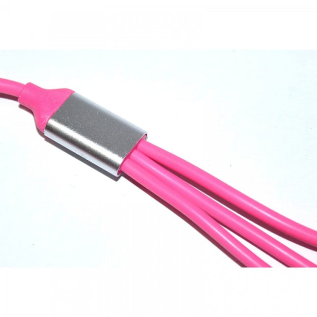 Pack Of_2 Colorful Multi Charger Cable 3 In 1 Cable Sp_32 (Color: Assorted)