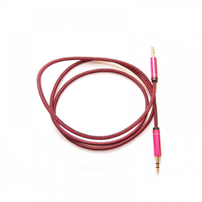 Pack Of_2 Brand Ch_41 Amac Metal 1 Meter Aux Cable (Color: Assorted)