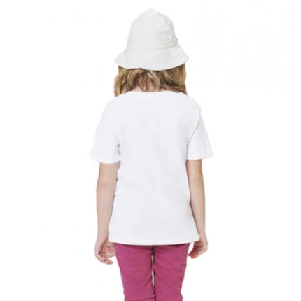 Girls Cotton Baby Shark Half Sleeve TShirt (White)