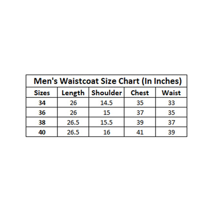 Men's Jacquard Self-Design Sleeveless Mandarin Neck Waistcoat (NavyBlue-Gold)