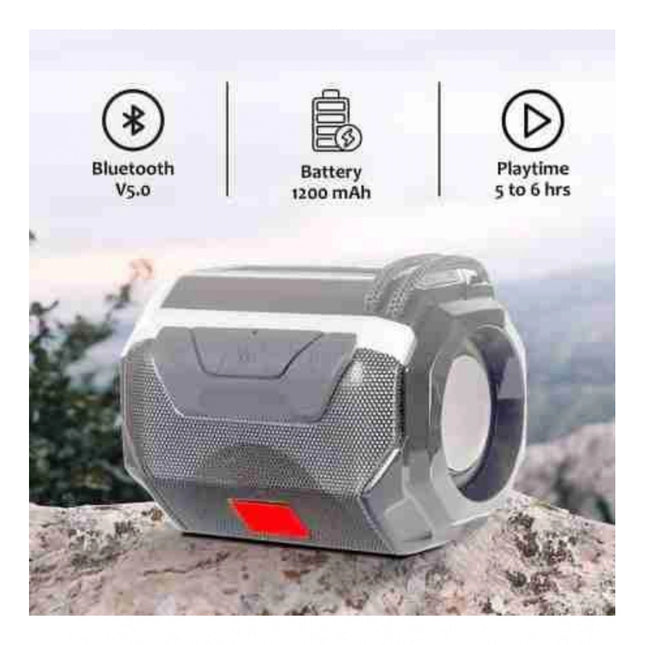Plastic Rubber Wireless A005 Bluetooth Speaker (Grey)