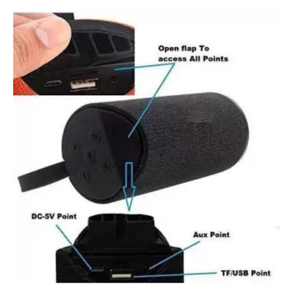 Plastic Rubber Wireless TG113 Bluetooth Speaker (Foji)