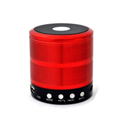 Plastic Rubber Wireless WS887 Bluetooth Speaker (Red)
