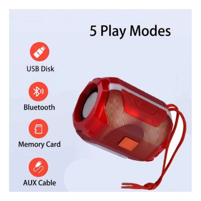 Plastic Rubber Wireless A005 Bluetooth Speaker (Red)