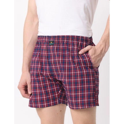 Pack_of_2 Men's Polycotton Checked Boxer Shorts (Multicolor)