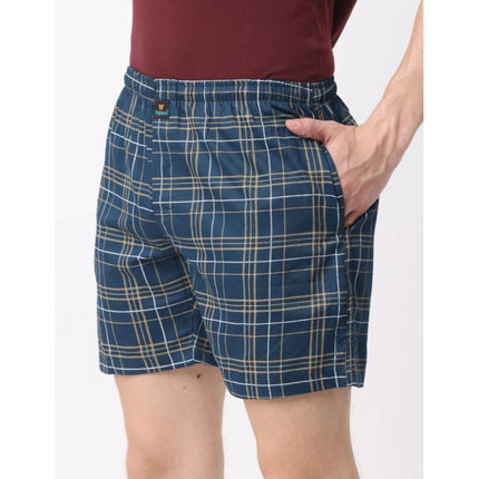 Pack_of_2 Men's Polycotton Checked Boxer Shorts (Multicolor)