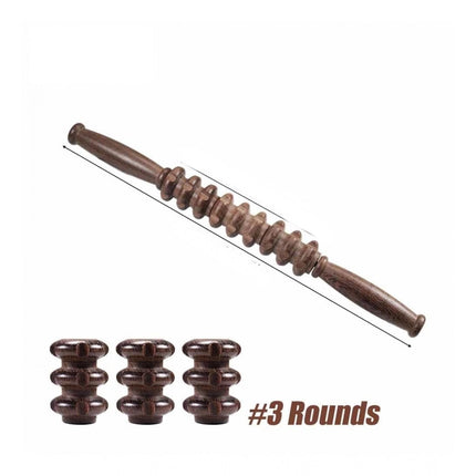 Wood Wheel Roller Scraping Tool (Brown)
