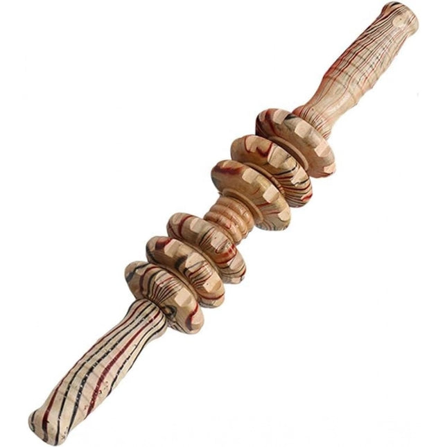 लकड़ी 7 पहिया रोलर गुआ शा जिम (लकड़ी)