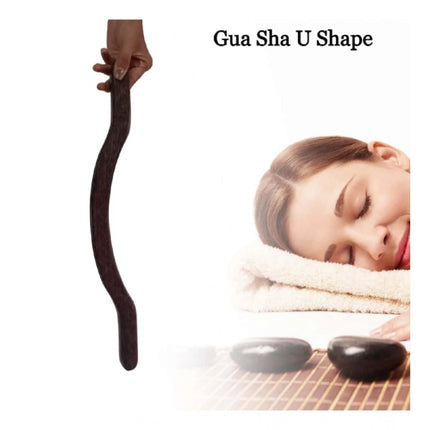 Wood U Shape Massage Tools (Brown)