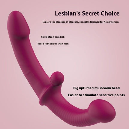 Remote Control Double-Headed Dildos - Silicone & Metal with Wireless Function