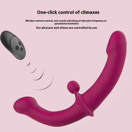 Remote Control Double-Headed Dildos - Silicone & Metal with Wireless Function